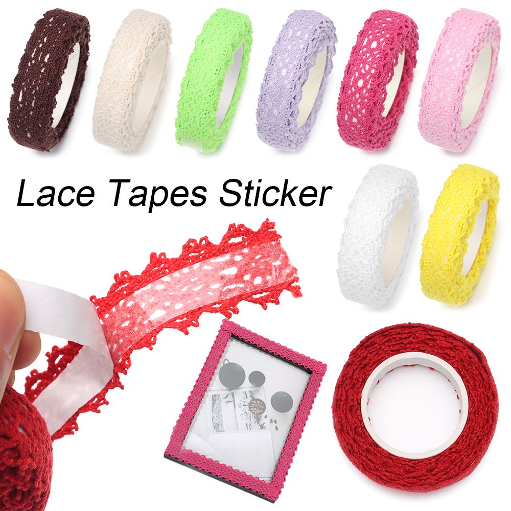 Lace Ribbon Trim - شريط قماش يدوي ذاتي اللصق ،
