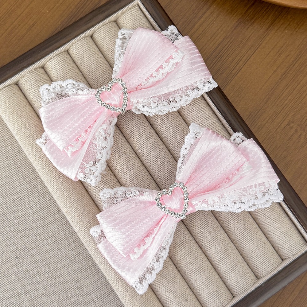 زوج من مشابك الشعر المزينة بشر - مراجعة Lace Ribbon Trim وسعره