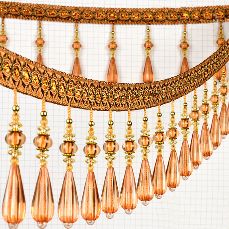 1 متر كريستال قلادة شرابة قطرا - مراجعة Beaded Trim Fringe وسعره