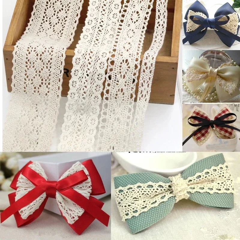 Ivory White Cotton Lace Trim R - مراجعة Lace Ribbon Trim وسعره