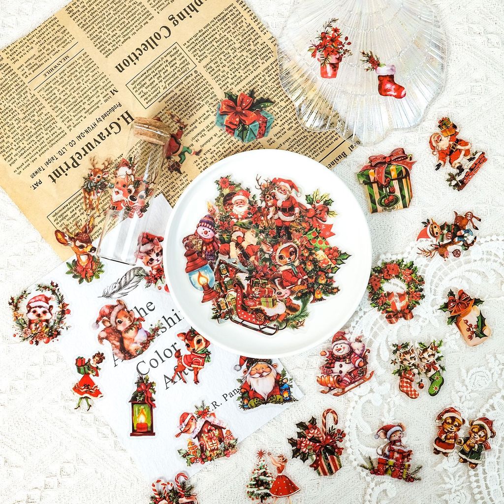 50 قطعة من ملصقات بابا نويل ال - مراجعة Christmas Craft Embellishment وسعره