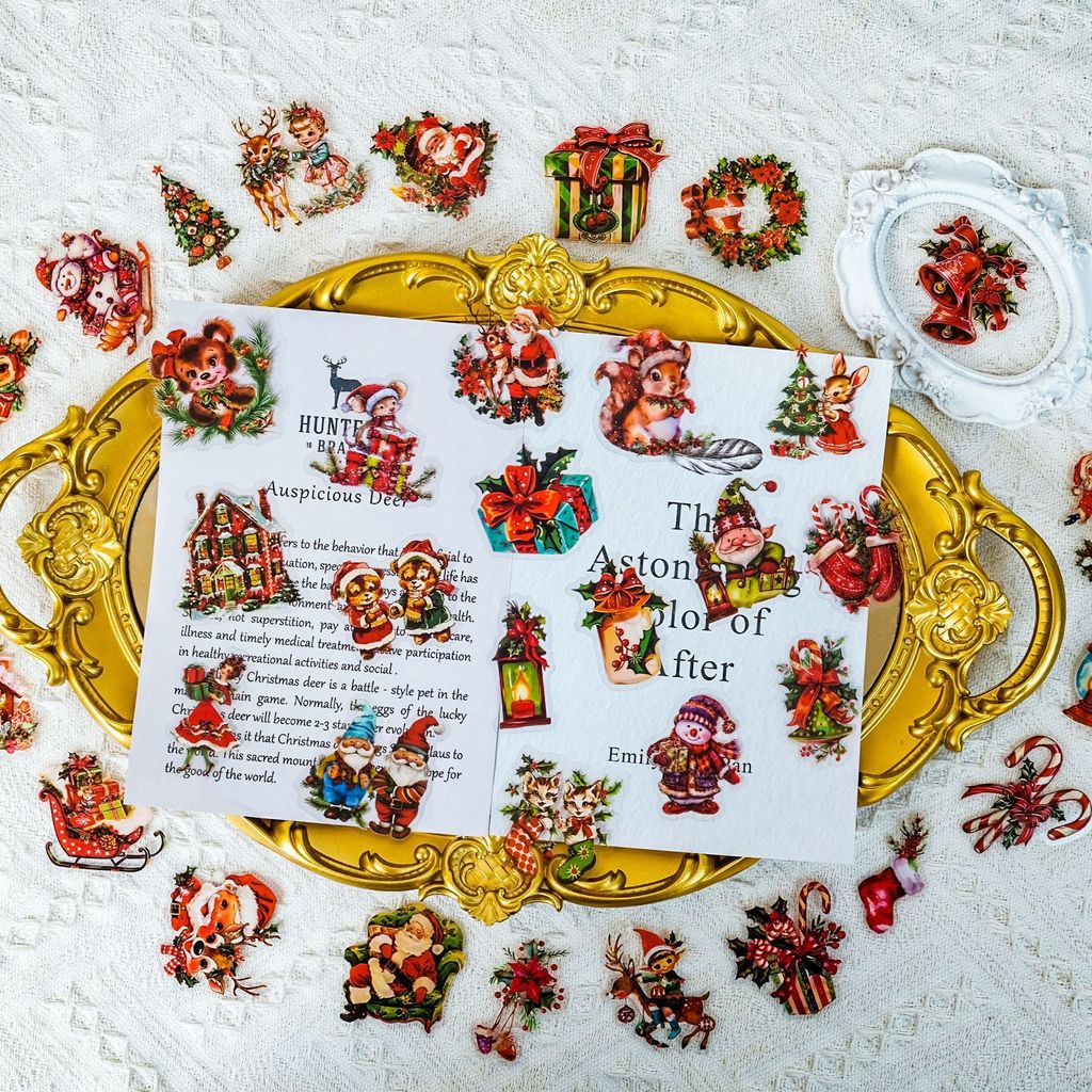 50 قطعة من ملصقات بابا نويل ال - مراجعة Christmas Craft Embellishment وسعره