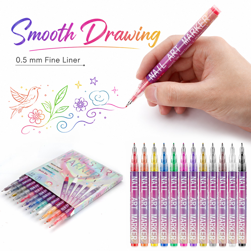 12 قطعة أقلام تحديد بخط رفيع 0 - مراجعة Copic Marker Sketch وسعره