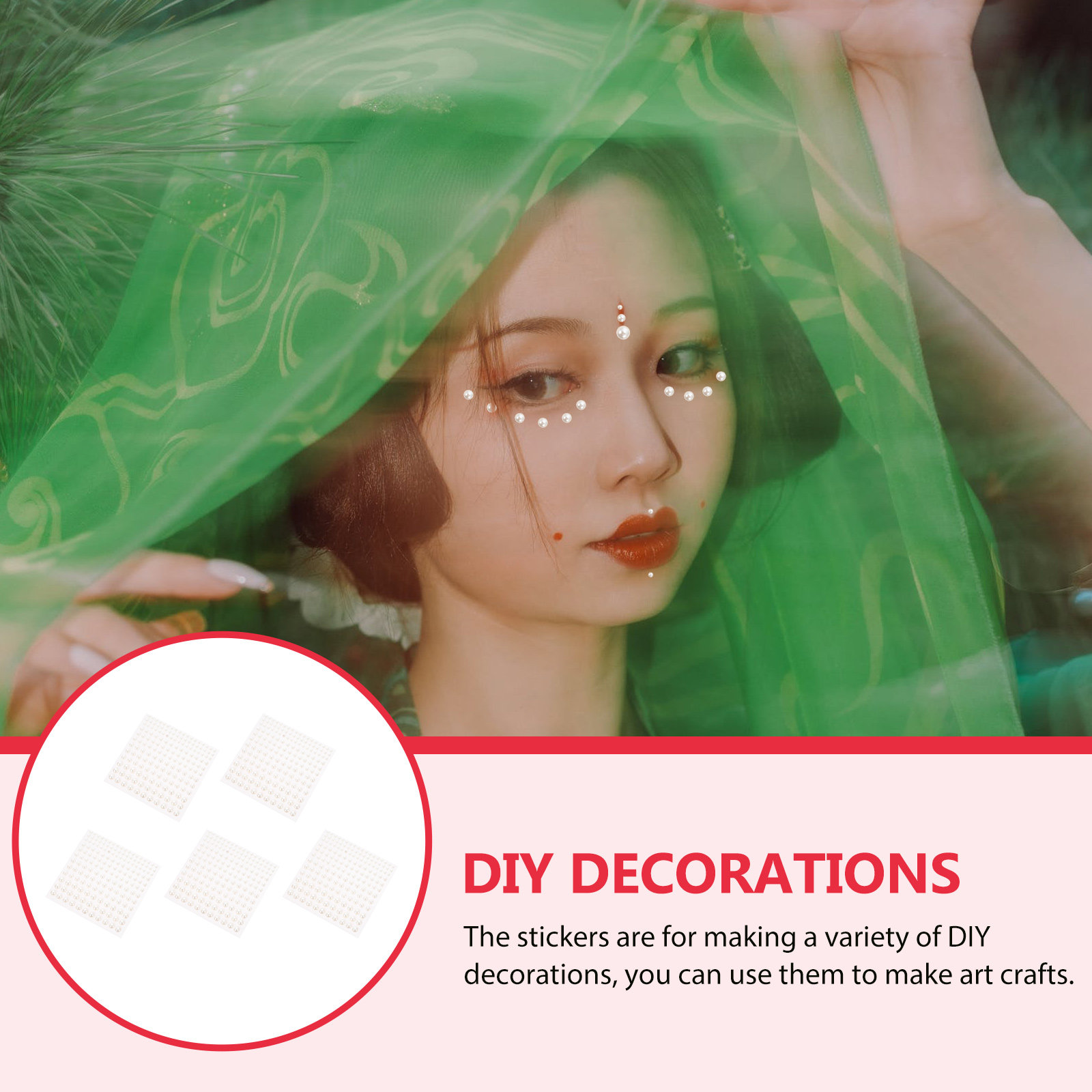 5 قطع من ملصقات الوجه اللؤلؤية - مراجعة Embellish Craft وسعره