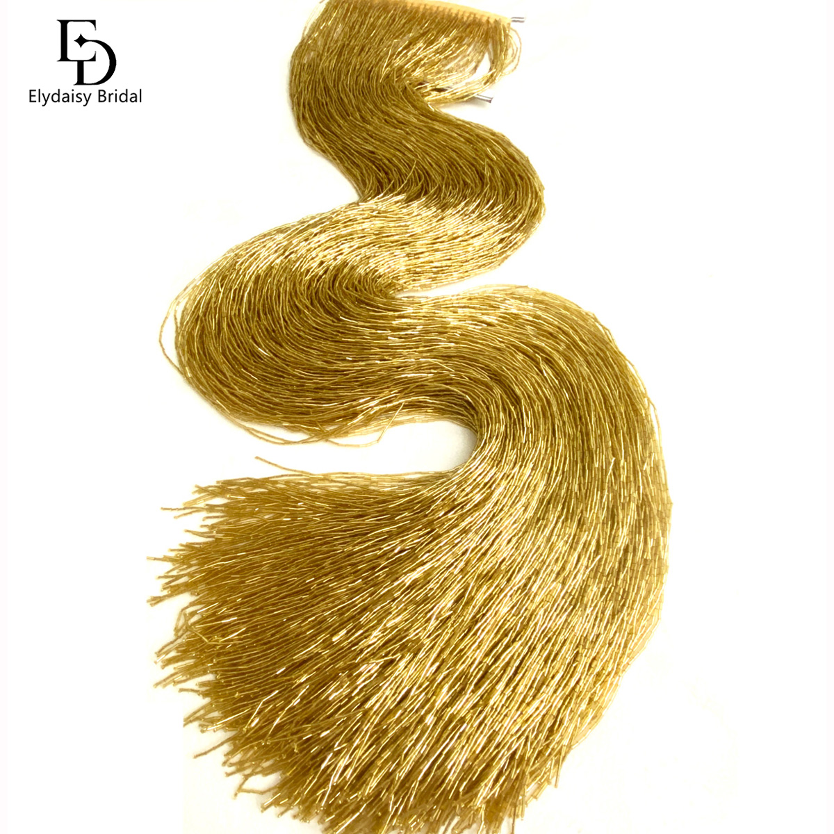شريط ساتان ذهبي/شمبانيا بطول م - مراجعة Beaded Trim Fringe وسعره