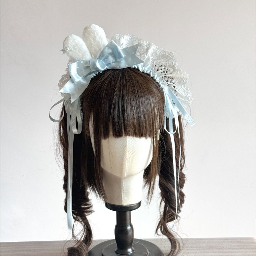 ربطة شعر جديدة بتصميم أذن أرنب - مراجعة Lace Ribbon Trim وسعره
