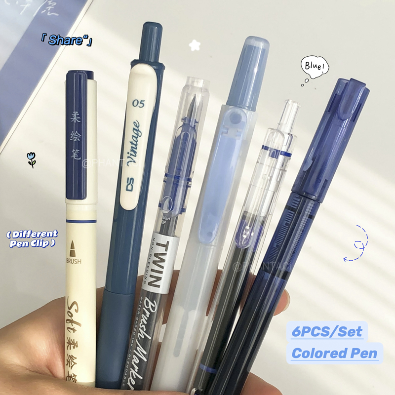 6 قطع أقلام خط ملونة متعددة ال - مراجعة Pentel Pen Energel وسعره